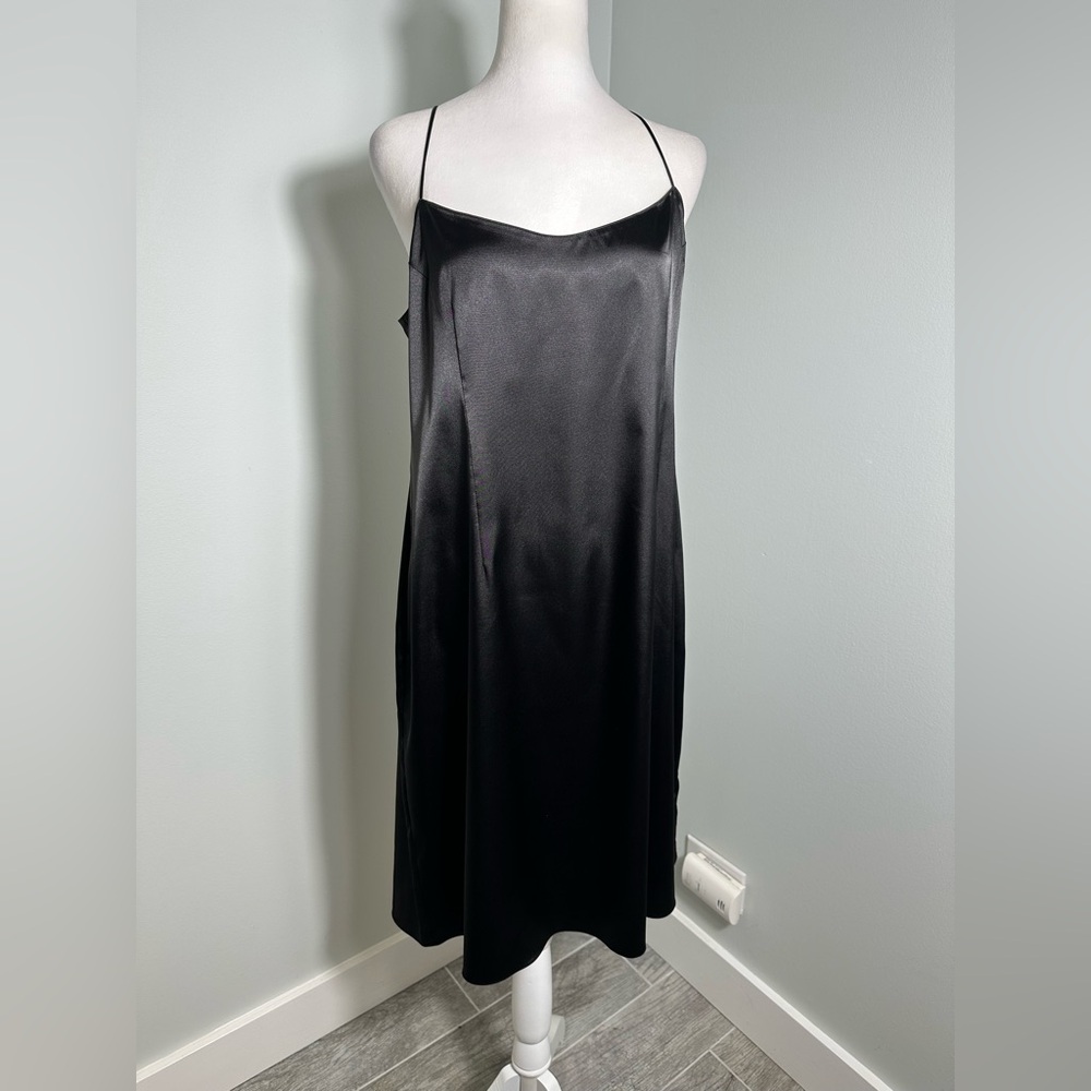 Rickie Freeman Teri Jon Slip On  Minimalist Sexy Party Little Black Dress Sz 16